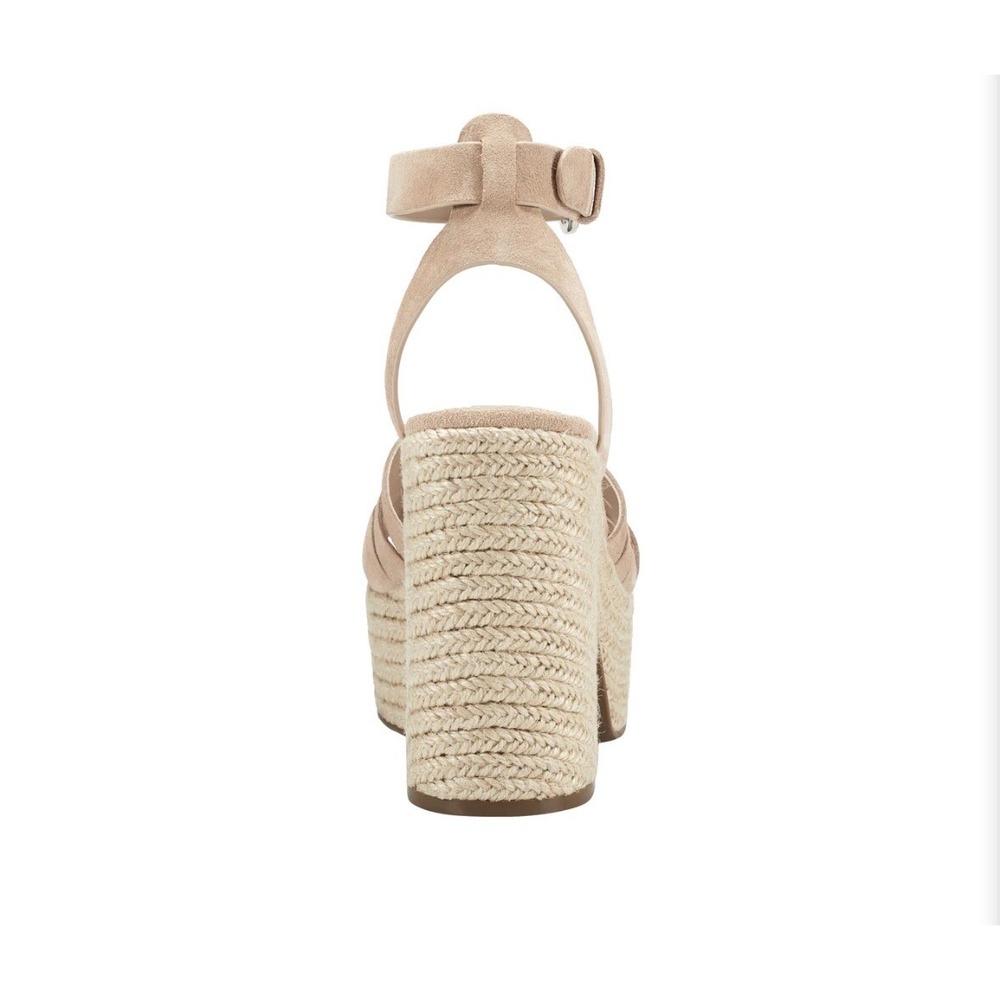 Woman's Heels Marc Fisher LTD Oaten Espadrille Platform Sandal Natural Size 10M - Picture 3 of 6